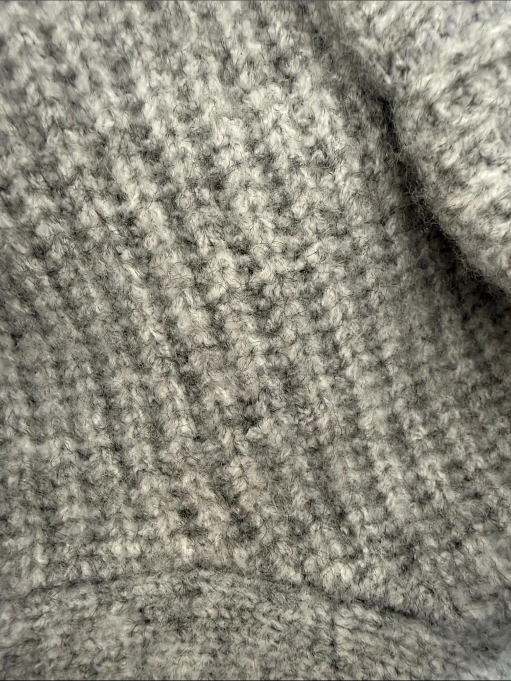 ZARA Gray Ribbed V-Neck Button-Up Cardigan